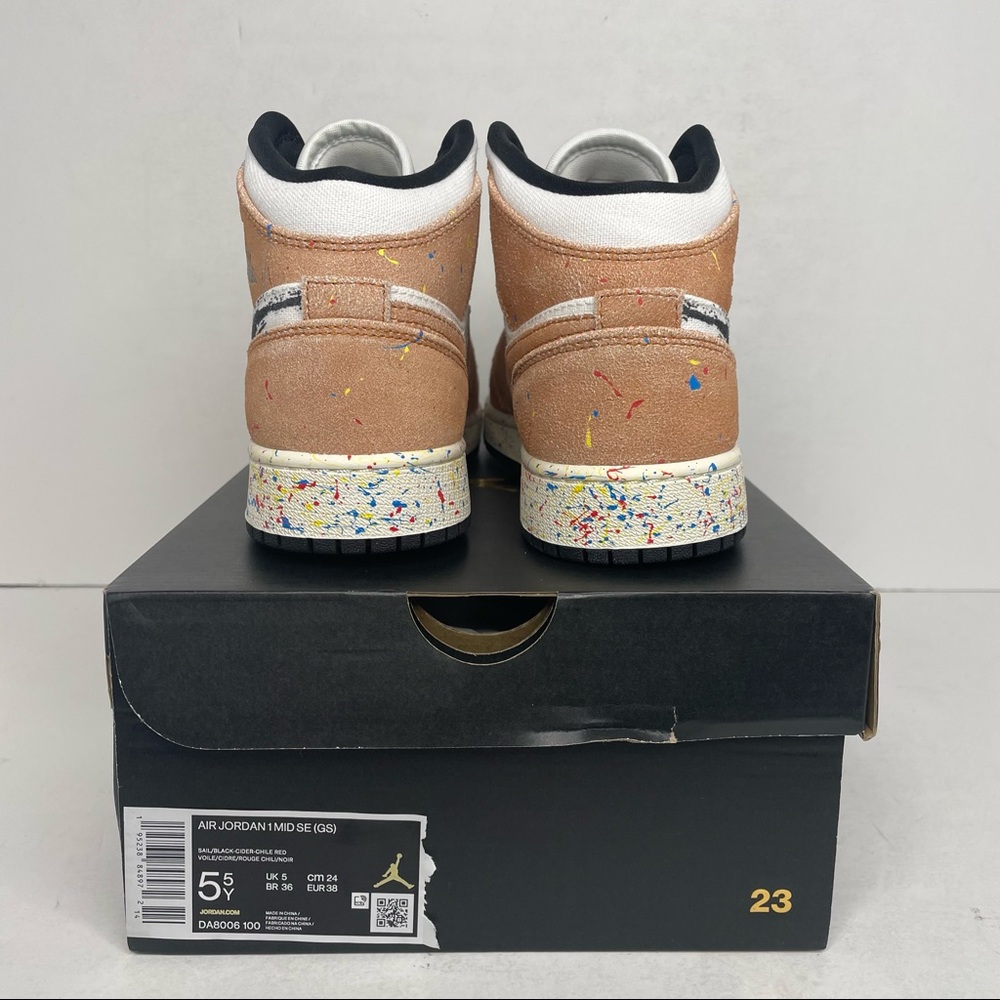 Nike Air Jordan 1 Retro Mid SE “Brushstroke” NEW 2021 - Picture 4 of 4